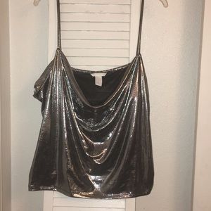 Silver H&M crop top